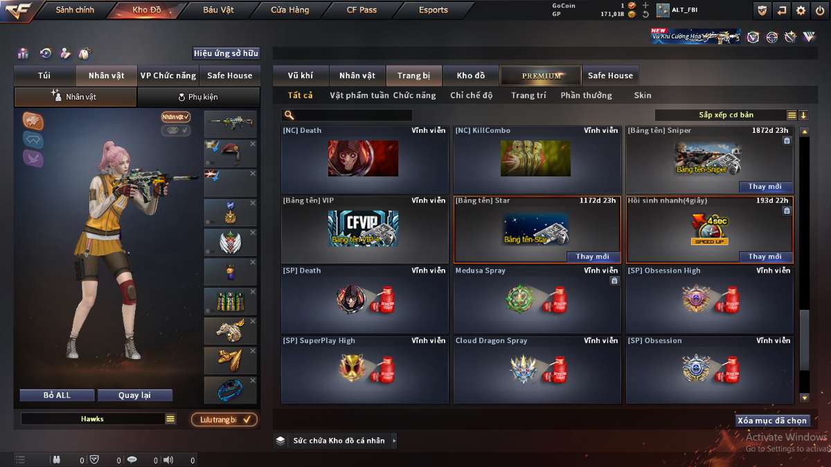 shop acc cf uy tin gia re